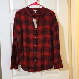 Calvin Klein Red Plaid Shirt